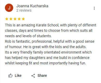 Reviews | Lincoln Karate School Lincoln